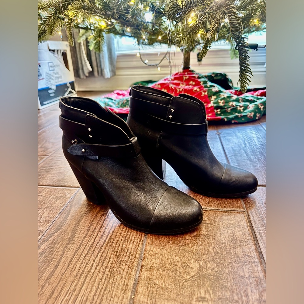 Rag & Bone Harrow Straps Ankle Boot  Cont Black Size: EU41 US 10